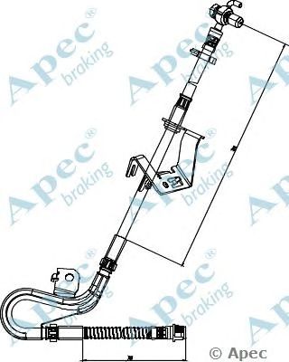 APEC BRAKING hos3839 -  Тормозной шланг